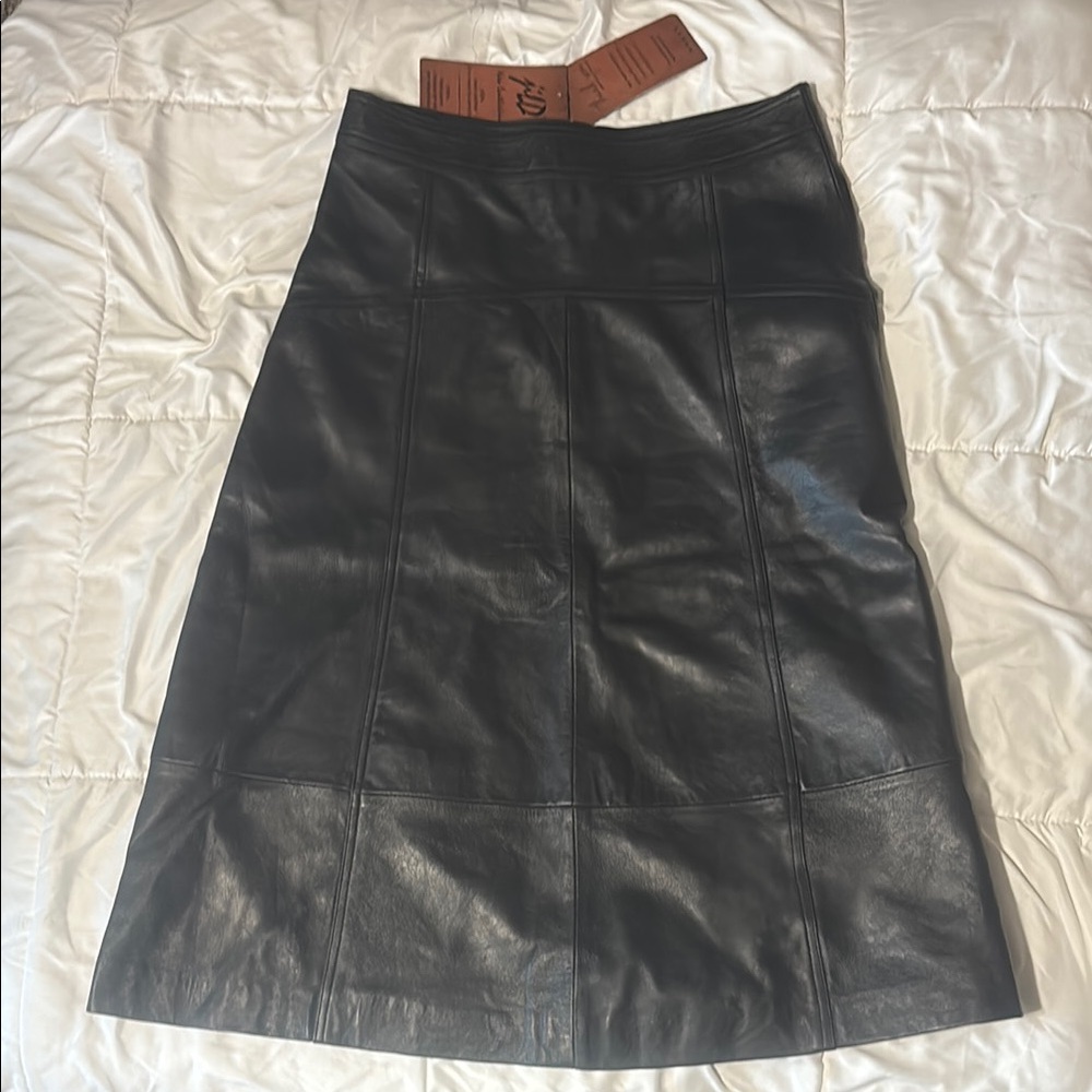 JildLeather Real Lambskin Leather Skirt For Women